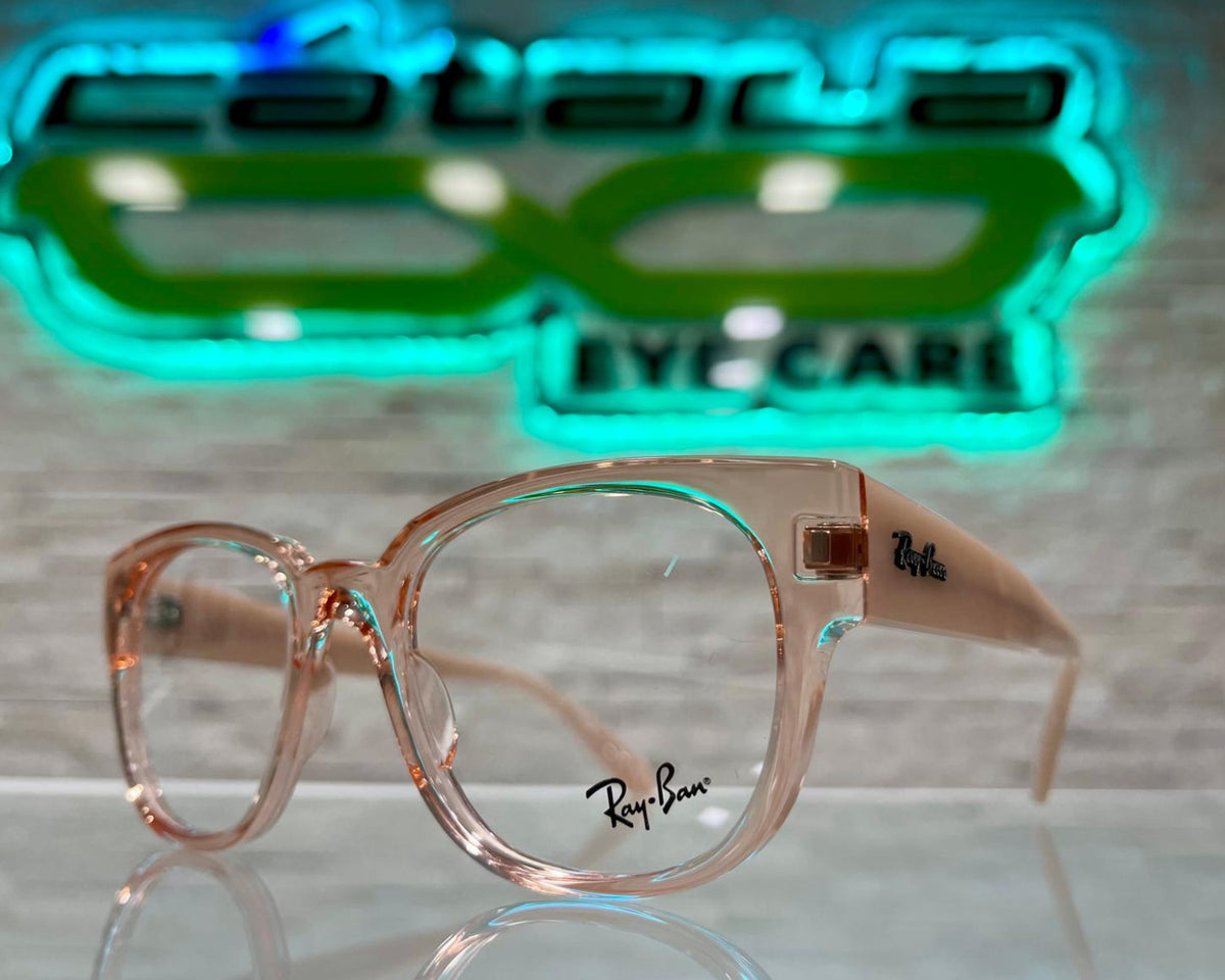Montura Ray-Ban Rosa Transparente para Mujer